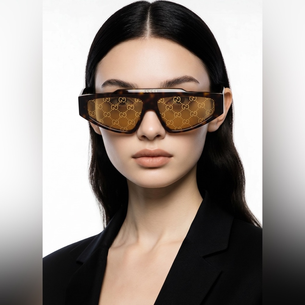 New Authentic Gucci Tortoise Shell Sunglasses GG1591s 002 - Picture 4 of 11